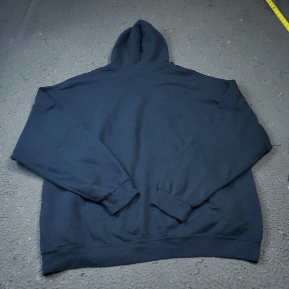 Fruit Of The Loom Say Never Hoodie Sweater Mens 2XL XXL Pullover Black - Picture 3 of 11